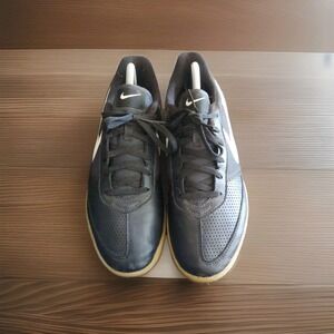 Size 10- Nike Davinho Indoor Soccer Shoes Sneakers MEN 580452-010 Black